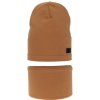 Agbo Chlapčenský jarný set čiapka a nákrčník FRIZI Farba: Karamelová, Veľkosť: 48-50