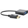 Gembird adaptér DisplayPort (M) na VGA (F), 0.15 m kábel, čierny A-DPM-VGAF-02