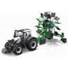 Bburago Valtra Farm 10 cm traktor s luxusným prívesom N174 zhrabovač