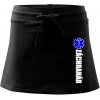 Nápis Záchranár + hviezda - Športová sukne - two in one - XL ( Čierna )