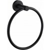 Rea Mist 05, okrúhly prsteňový držiak na uterák 332915A, čierna matná, REA-06904
