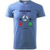 Volejbal volá - Klasické pánske tričko vyššej gramáže - M ( Svetlomodrá )