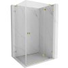 MEXEN/S - Lunar L sprchový kút dvere krídlové pravá 90 x 80, transparent, zlato 834L-090-080-50-00-P