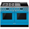 SMEG Portofino kombinovaný sporák CPF120IGMPT modrá