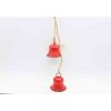 ZVONČEKY kovové červené 2 ks 60 cm