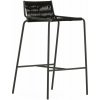 Čierna kovová barová stolička (výška sedadla 65 cm) Emily – Marckeric