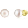 Olivie Náušnice 8mm PERLY AAA GOLD 9118 Ag 925; ≤2,2 g.