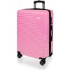 AVANCEA Škrupinový cestovný kufor DE2936 svetlo ružový M 66x44x29 cm