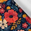 Takoy Letný pružný softshell farebné kvety na tmavomodrej-NS-15440