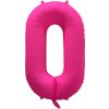 Amscan Fóliový balón narodeninové číslo 0 - Neon ružová 86 cm