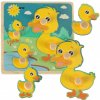 Drevené puzzle kačica kačica