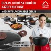 MagicHome Černý hrnec Marble Line, 24 cm, 4,0 litru, s pokličkou