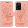 Peňaženkové kožené puzdro Rose na Honor 200 Lite 5G - Ružová