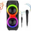 GŁOŚNIK PRZENOŚNY BLUETOOTH KARAOKE MIKROFON DŹWIĘK STEREO HIFI FUNKCJA TWS
