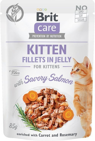 BRIT Care Kitten Fillets in Jelly Savory Salmon 24 x 85 g od 21,82 € -  Heureka.sk