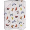 XKKO BMB Bambusová froté osuška s kapucňou 90x90 cm Motýle