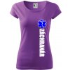 Nápis Záchranár + hviezda - Dámske tričko Pure - S ( Fialová )