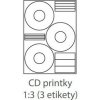 etikety ECODATA Samolepiace 3xCD-KRUH univerzálne biele 3ks/A4 (100 listov A4/bal.) ECO-3CD-KRUH-100