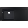 Hansgrohe S51, vstavaný drez 450 s odkvapkávacou plochou, čierny grafit, HAN-43330170