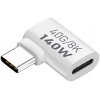 AppleMix USB-C žena/USB-C muž - 40Gb / 140W - lomený - biely