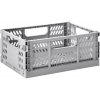 3 Sprouts CRATE M 28 cm skladacia svetlosivá