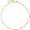 Silvego Zlatá retiazka na nohu Figaro zo žltého zlata s brúsenými doštičkami - 2,7 mm FNN1237AGY