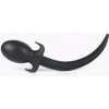 Slave4master Good Boy Black L, silikónový análny kolík – psí chvost 9,5 x 5 cm