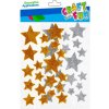 NÁLEPKY BN CRAFT HVIEZDIČKY GLITROVÉ Z PENY 3D 501368