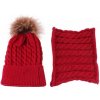 detská čiapka a nákrčník červená