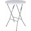 LINDER EXCLUSIV Skladací okrúhly bistro stôl 80x110 cm MC4700 - Biely