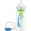 Dr Brown's dojčenská fľaša options Wide neck anti colic plastová růžová so silikón cumľom level 1 1 ks 270ml