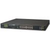 PLANET 16-Port 10/100TX 802.3at PoE + 2-Port Gigabit TP/SFP (FGSW-1822VHP)