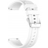 Techsuit – remienok na hodinky 18 mm (W075) pre Huawei Watch GT 4 (41 mm) / W1 / Honor Watch S1 / Garmin Venu 2S / Vivoactive 4S – biely