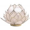 Svietnik Lotus veľký Korunná čakra biela
