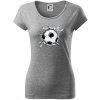 Futbalová lopta v triku - Dámske tričko Pure - 2XL ( Tmavosivý melír )