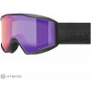 uvex Blast fm lyžiarske okuliare, black matt/ruby green-clear s2