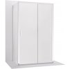 CERANO - Trostenný sprchovací kút Varone LINE UL/P - 6 mm - chróm, mliečne sklo - 140x70 cm - posuvný
