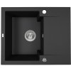 Kuchinox Chichi, 1-komorový granitový drez 580x480x180 mm s odkvapkávačom, čierna, LAV-SBH_713Y
