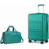 KONO Sada 2 batožín - ABS kufor 44L s cestovnou taškou 20L - tyrkysová