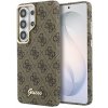 Guess PU 4G Script Metal Logo Magnetic Zadný Kryt na Samsung Galaxy S26 Ultra Brown GUHMS26L5P4FWMSW