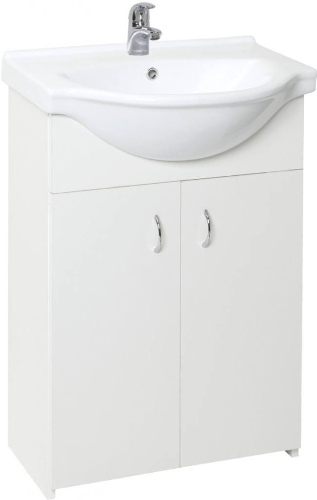 Multi Simple Kúpeľňová skrinka s umývadlom 55,5x42,4 cm biela SIMPLE55WH