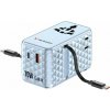 Verbatim Cestovní adaptér EU/UK/US GaN 1x USB-C/1x USB-A/2x USB-C PD 70W modrý 30187