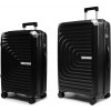 ROWEX Veľký a stredný cestovný kufor s TSA zámkom ROWEX NEXUS 2v1 Farba: Čierna 56x38x23 cm, 66x45x26 cm, 76x50x30 cm ABS