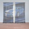 Sablio Záclony Mustang Modré pozadí s pruhy: 2ks 150x250cm