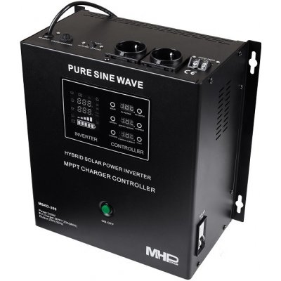 Záložní zdroj MHPower MSKD-300-12, UPS, 300W, čistý sinus, 12V, solární regulátor MPPT