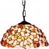Luster do obývačky Tiffany 30Ø AMBER