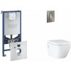 Grohe Rapid SLX Set predstenovej inštalácie, klozetu, dosky SoftClose a tlačidla Arena Cosmopolitan S, kefovaný Hard Graphite SANI11BB5109-GR