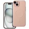 Obal SILICONE MAG COVER MagSafe Apple iPhone 15 Plus ružový
