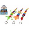 Prívesok na kľúče jašterica had chameleón plast 28cm na batérie so svetlom mix farieb