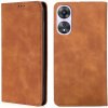Peňaženkové kožené puzdro Skin Flip na Oppo A58 5G - Svetlo hnedá